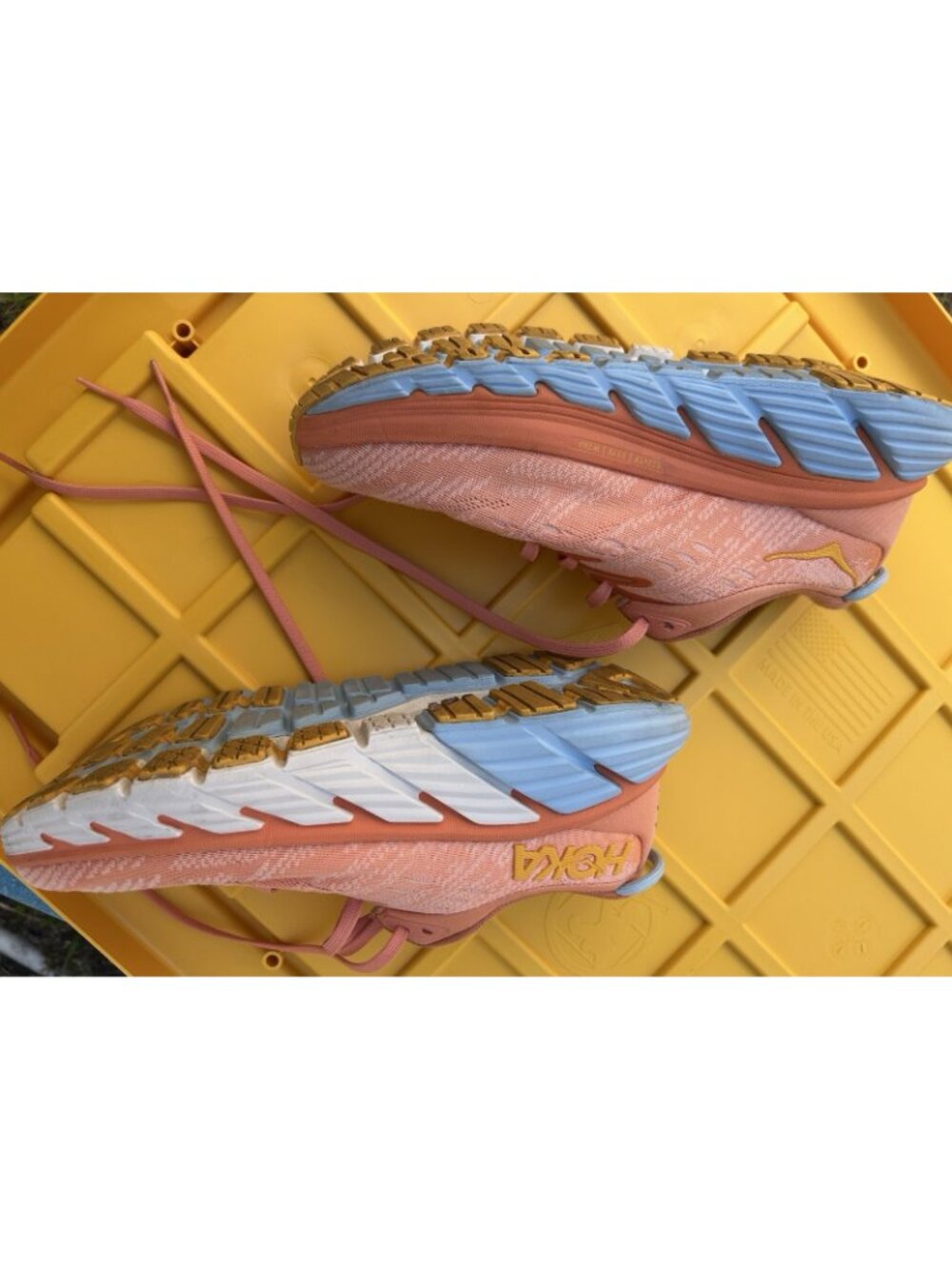 Women’s HOKA Gaviota 4 Shoes Size 7.5 Color Shell Coral/Peach Parfait. - Picture 7 of 8